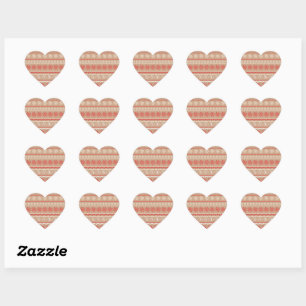 Sticker Cœur Motif de Noël