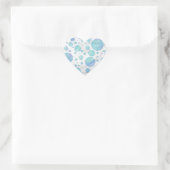 Sticker Cœur Motif de point Polka bleu Glacier (Sac)