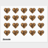 Sticker Cœur Motif de tigre (Feuille)