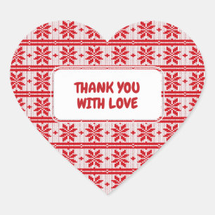 Sticker Cœur Motif de tricot de Noël sans couture 1 + vos idées