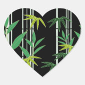Sticker Cœur Motif décoratif en bambou (Devant)