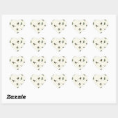 Sticker Cœur Motif d'oiseaux (Feuille)