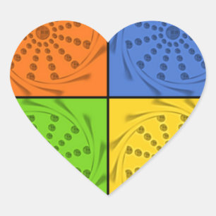 Sticker Cœur Motif en tissu égyptien sans couture