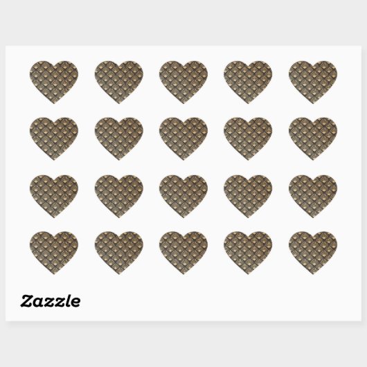 Sticker Cœur Motif moderne Golden Gatsby (Feuille)