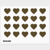 Sticker Cœur Motif orange noir (Feuille)