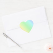 Sticker Cœur Motif pastel multicolore (Enveloppe)