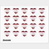 Sticker Cœur Motif Patchwork, Arrière - plan Patchwork, Mariage (Feuille)