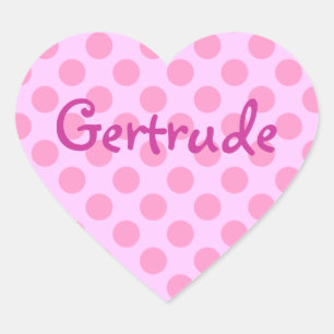 Sticker Cœur Motif personnalisé à pois rose féminin
