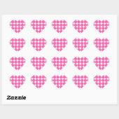 Sticker Cœur Motif Polka Dot Imprimer Design Pois rose chaud (Feuille)