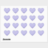 Sticker Cœur Motif Purple Sun Chevron (Feuille)