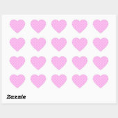 Sticker Cœur Motif Quatrefoil Rose Et Blanc (Feuille)