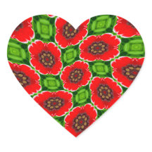 Motif Red Corn Poppies