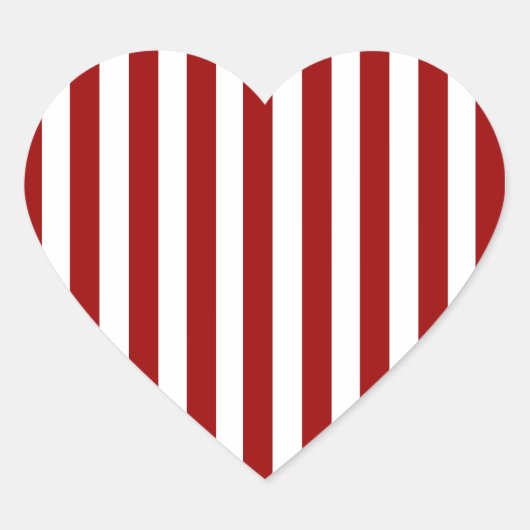 Sticker Cœur Motif Red White (Devant)