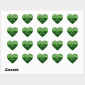 Sticker Cœur Motif shamrock vert Lucky (Feuille)