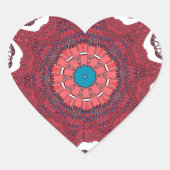 Sticker Cœur Motif tribal Sindhi (Devant)