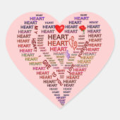 Sticker Cœur Mots du coeur (Devant)