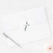 Sticker Cœur Mouette volante (Enveloppe)