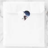 Sticker Cœur Mountain Climat Sports extrêmes (Sac)