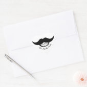 Sticker Cœur Moustache (Enveloppe)