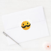 Sticker Cœur Moustache Happy Face Emoji (Enveloppe)
