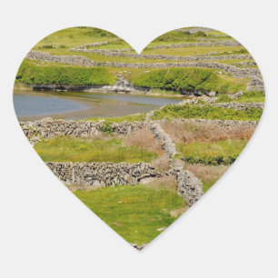 Sticker Cœur Murs de pierre d'Irlande