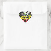 Sticker Cœur Musique reggae (Sac)