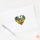 Sticker Cœur Musique reggae (Enveloppe)