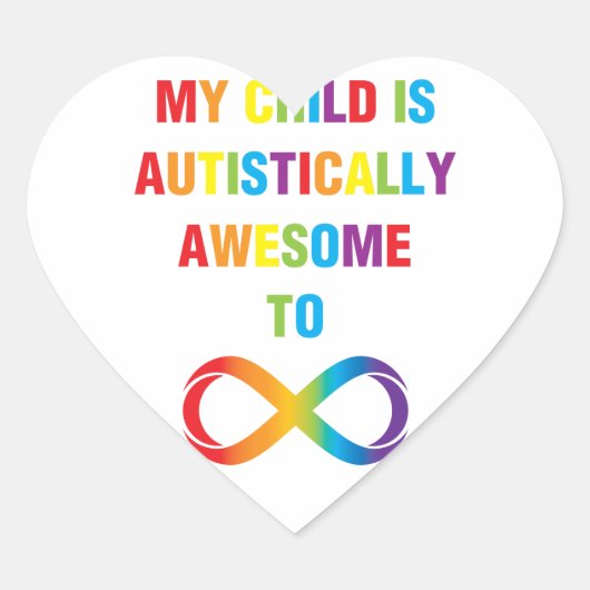 Sticker Cœur My Child Autistically (Devant)