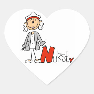 Sticker Cœur N est pour infirmière
