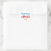 Sticker Cœur Nanna aime mes t-shirts et cadeaux (Sac)