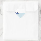 Sticker Cœur narval kawaii (Sac)