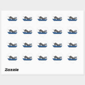Sticker Cœur Narwhal Splash (Feuille)