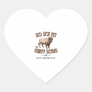 Sticker Cœur Ne pas familiariser avec les vaches de bouffée Ame