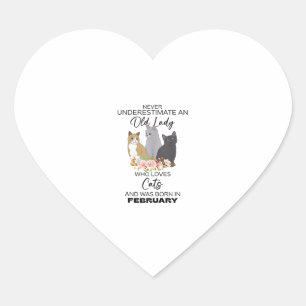 Sticker Cœur Ne Sous-Estimez Jamais Une Vielle Dame Qui Aime Le