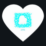 Sticker Coeur Neige hiver<br><div class="desc">Vous pouvez admirer mon dessin d'un coeur de neige avec de la glace blanche autour et des flocons de neige qui tombent,  j'appelle ce dessin,  "Coeur des neiges d'hiver",  qui fait les salutations d'hiver parfaites. Maintenant,  vous pouvez commander,  "Winter Snow Heart" sur cet autocollant cardiaque.</div>