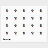 Sticker Cœur Neon Great Dane (Feuille)