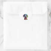 Sticker Cœur Neon Great Dane (Sac)
