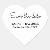 Sticker Cœur Nettoyer romantique Enregistrer la date Faire-part (Devant)
