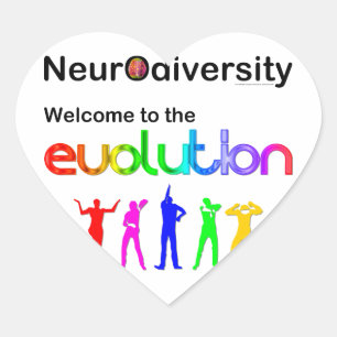 Sticker Cœur Neurodiversité Bienvenue dans l'Évolution