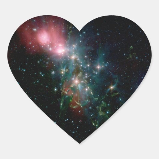 Sticker Cœur NGC 1333 Naissance chaotique des étoiles (Devant)