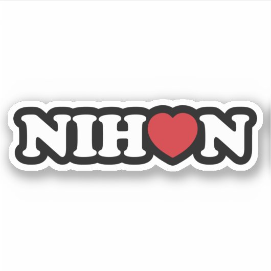 Sticker Coeur Nihon Love (Devant)