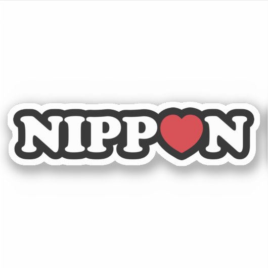 Sticker Coeur Nippon Love (Devant)