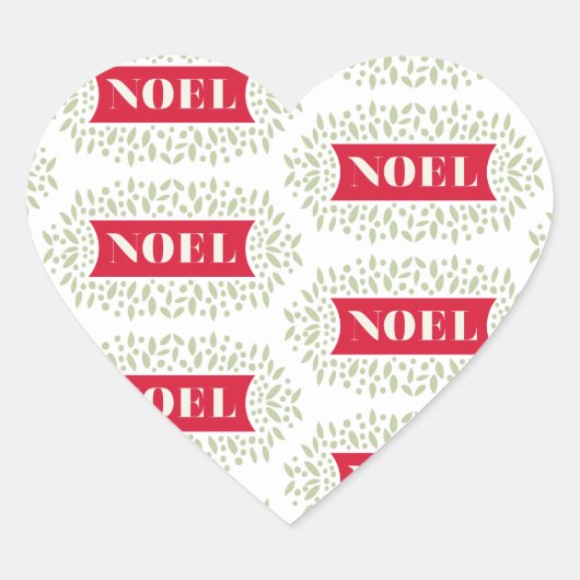 Sticker Cœur noel (Devant)