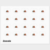 Sticker Cœur Noël Dachshund 2 (Feuille)
