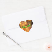 Sticker Cœur Noël doré (Enveloppe)