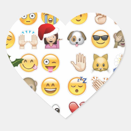 Sticker Cœur noël emojis (Devant)