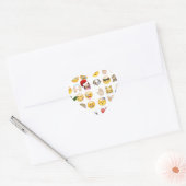 Sticker Cœur noël emojis (Enveloppe)