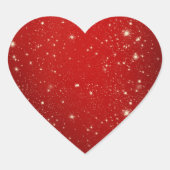 Sticker Cœur Noël Red Twinkle (Devant)
