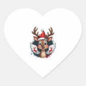 Sticker Cœur noël Reindeer (1) (Devant)