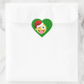 Sticker Cœur noël santa claus winking emoji (Sac)